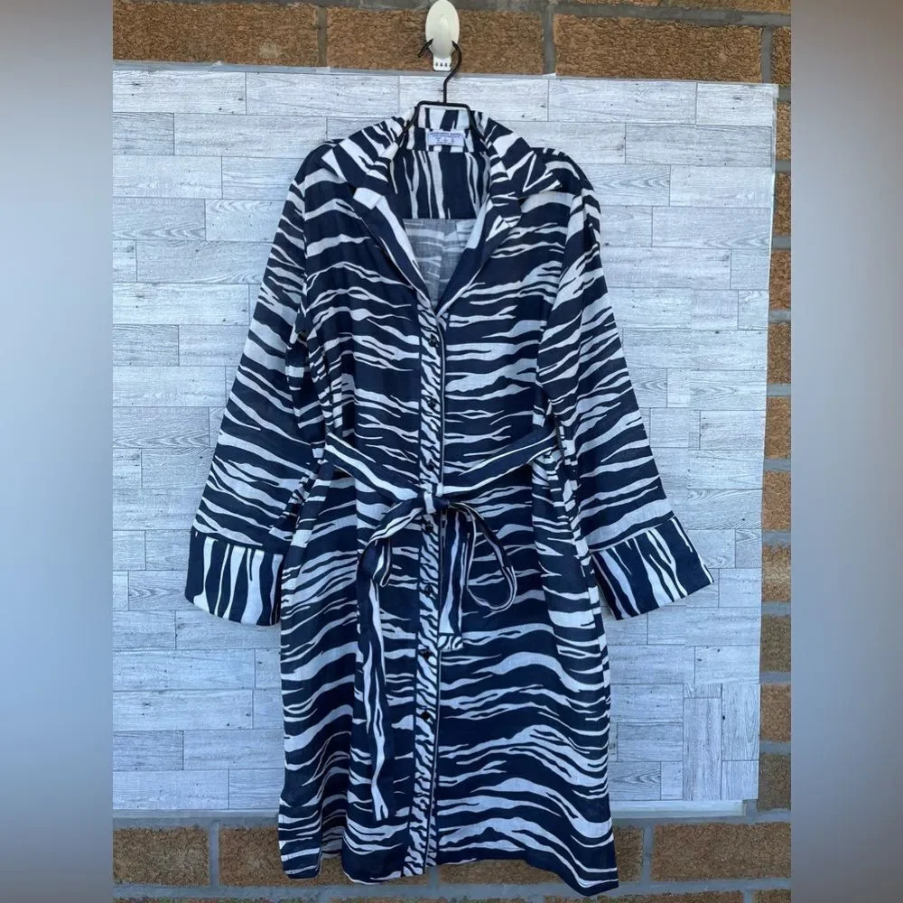AVERARDO BESSI
Linen mid-length Zebra dress size 8
